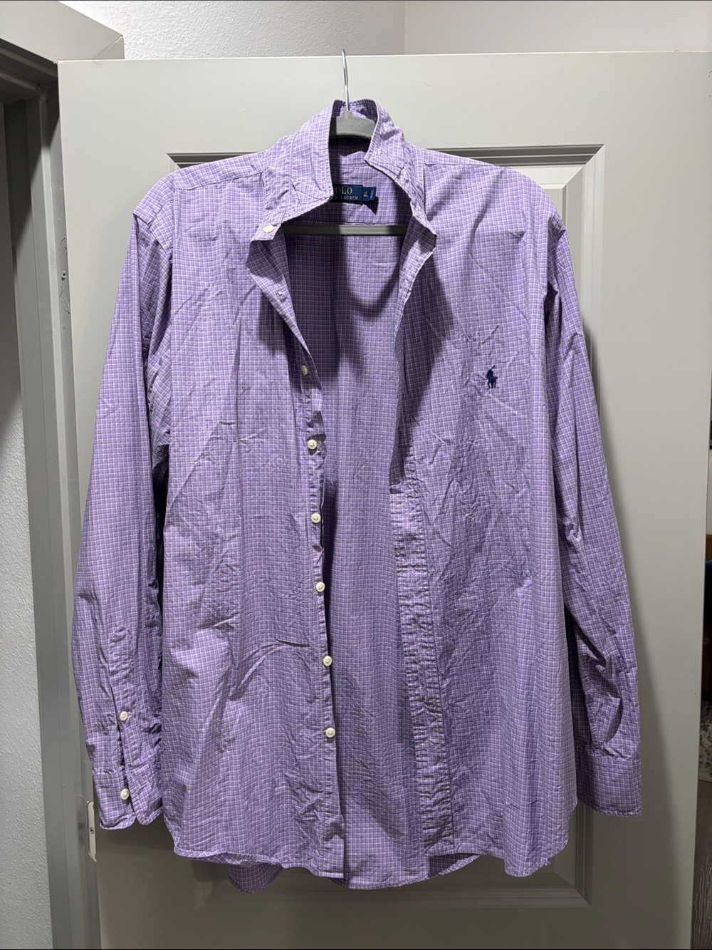 Polo by Ralph Lauren Lavender Check Long-Sleeve Dress Shirt